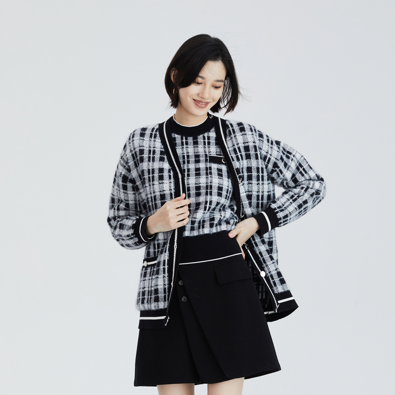 OBEG欧碧倩时尚气质毛织开衫10424173