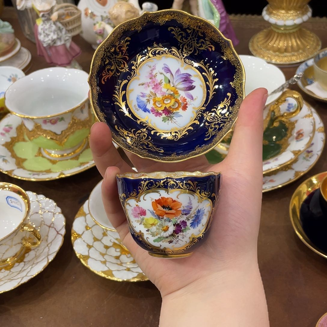 瓷片中古一等钴蓝摩卡