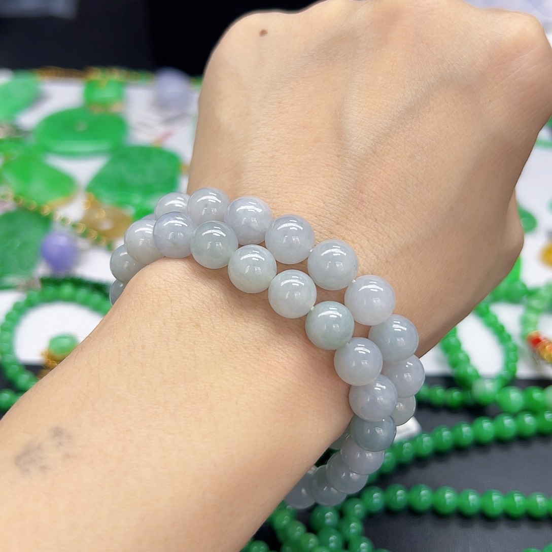 翡翠手链未镶嵌天然缅料A货一件