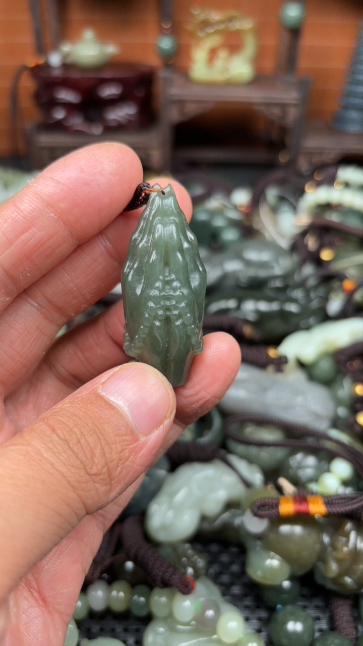 保真和田玉佛手时尚吊坠百搭精雕拍一发一手工精致气质
