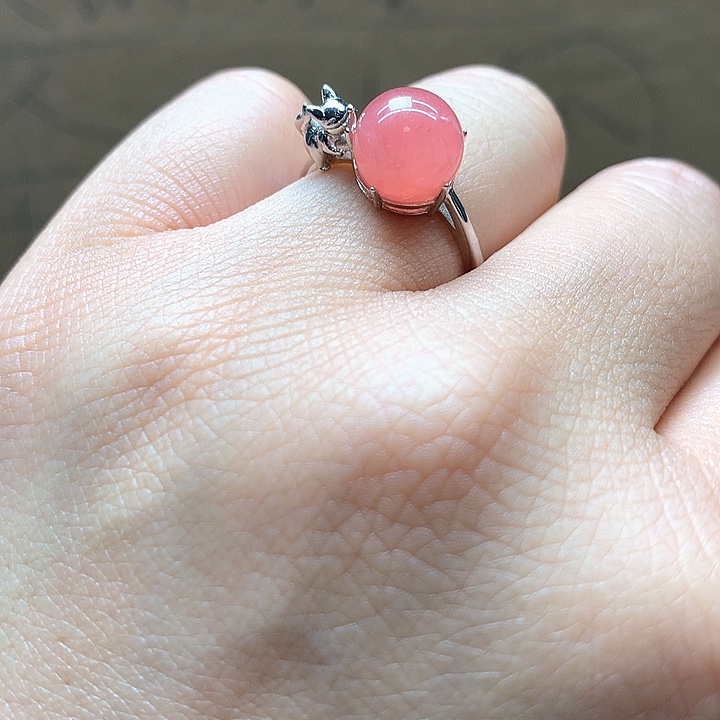 水晶水晶戒指银S925镶嵌