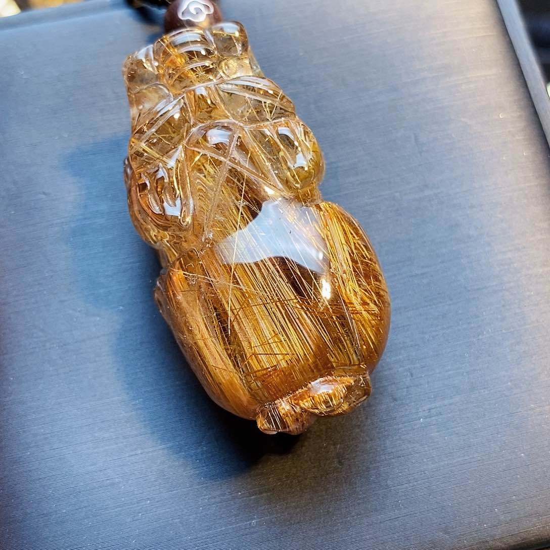 发晶颈饰未镶嵌天然铜顺发貔貅吊坠