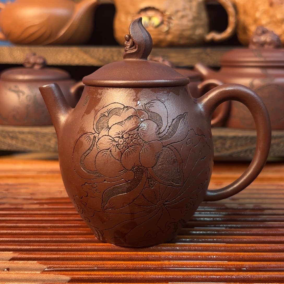 原矿老紫泥如露紫砂壶200cc