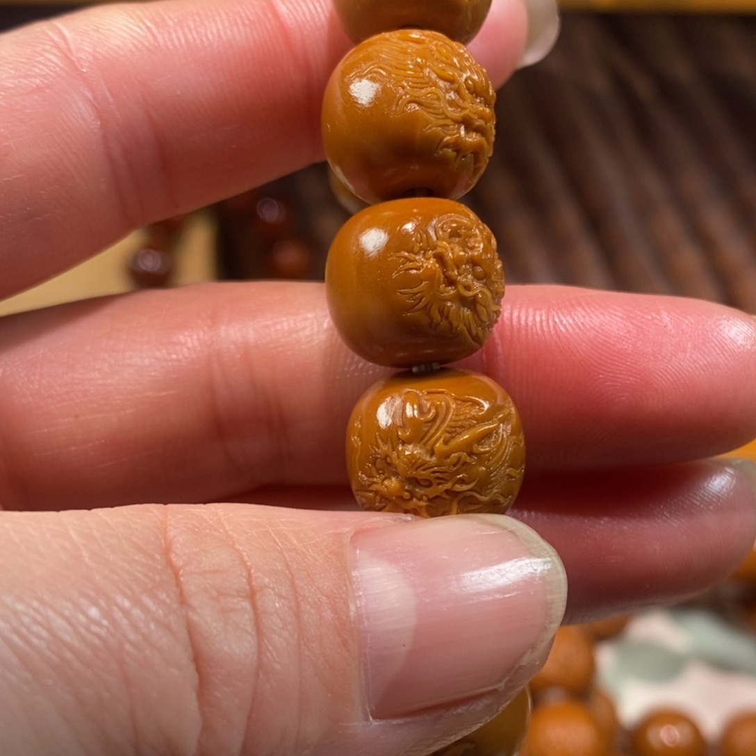 手串/手链橄榄核正**师老型龙首13.14