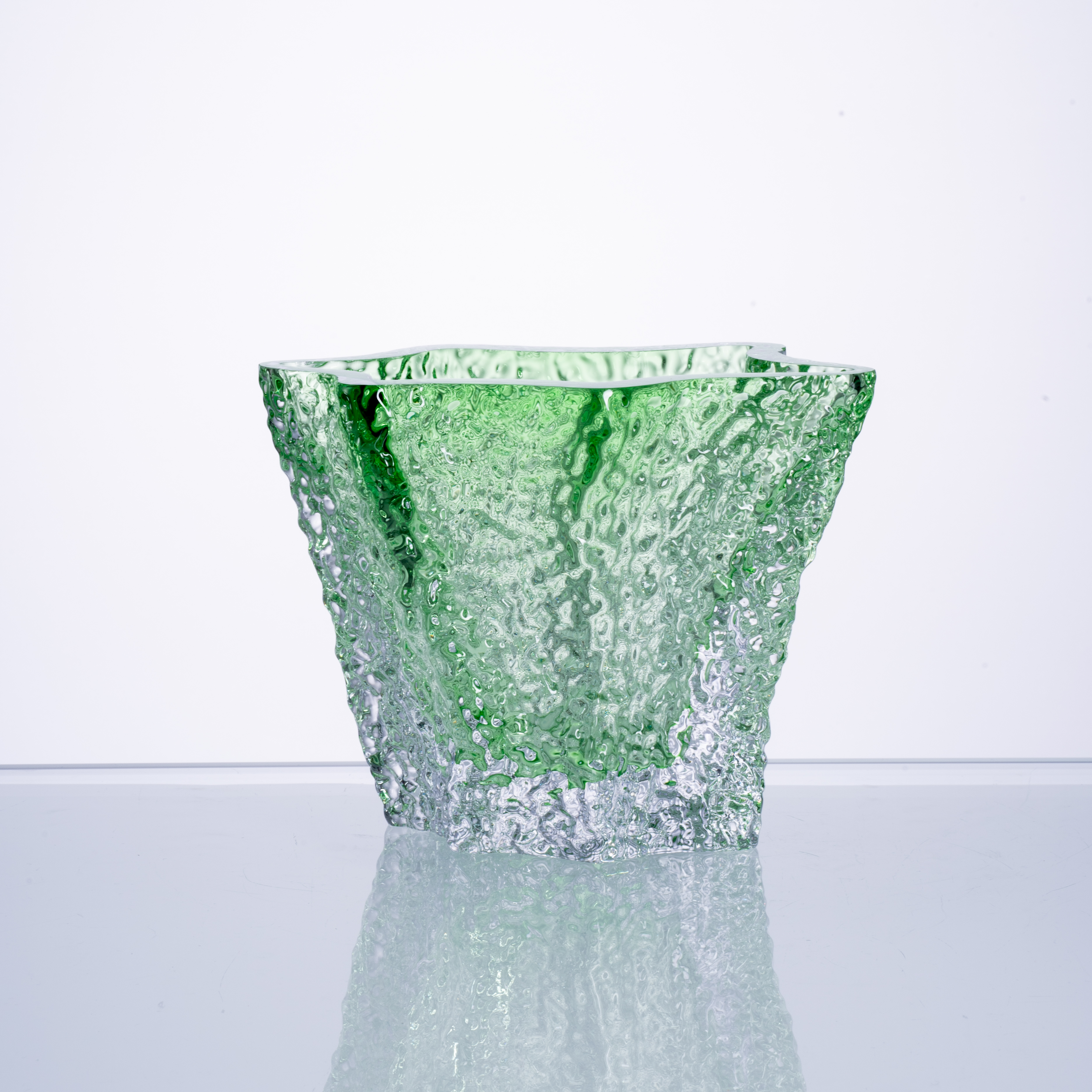 意中家美学【简约翠绿】纯手工水晶琉璃花器AJ1010086