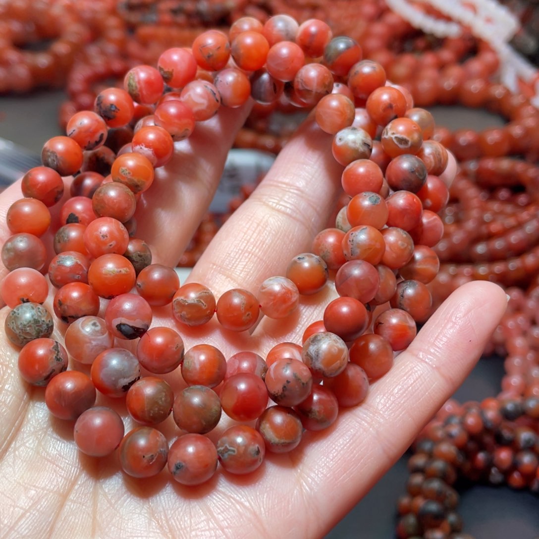 南红玛瑙手链未镶嵌