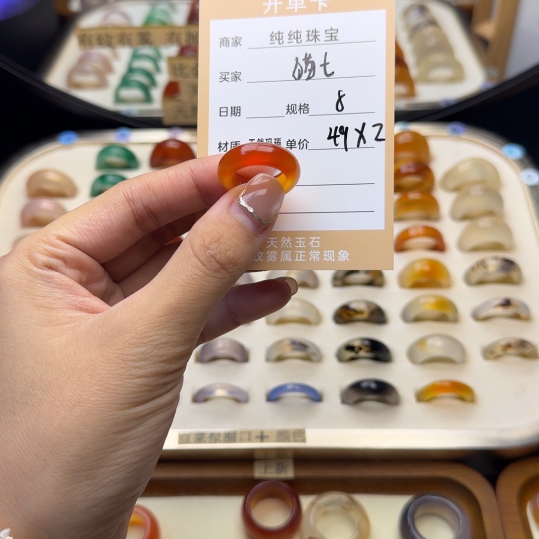 玛瑙/玉髓戒指合金