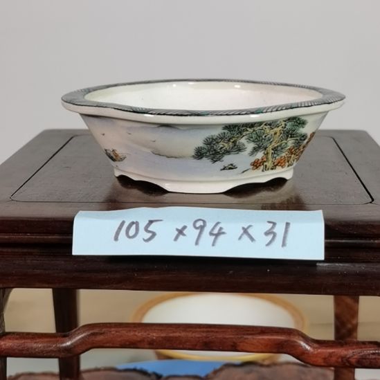 陶大德堂手工手绘釉盆