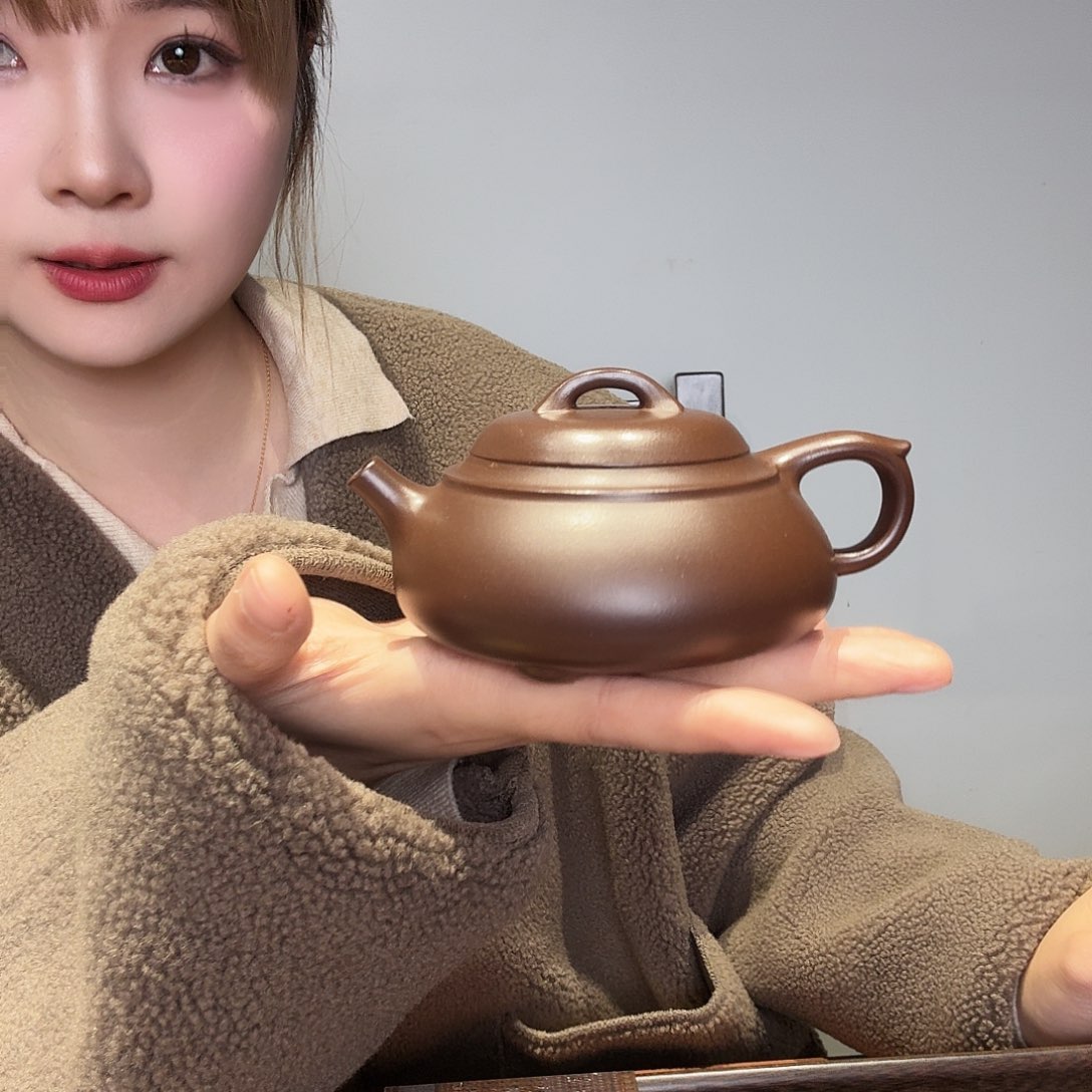 茶壶紫砂醴瓢170cc紫泥