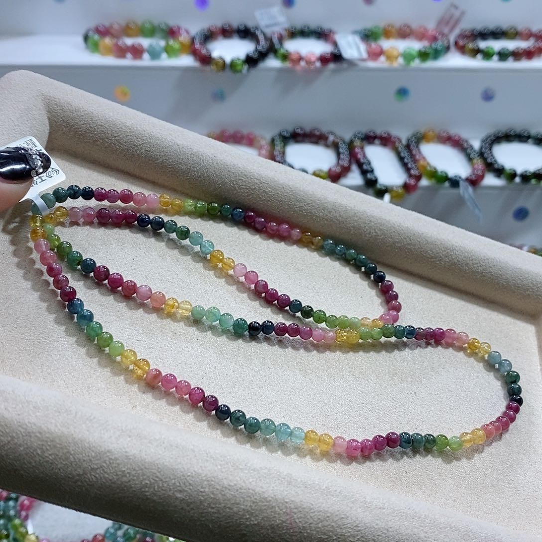 碧玺手链未镶嵌多样性发一条