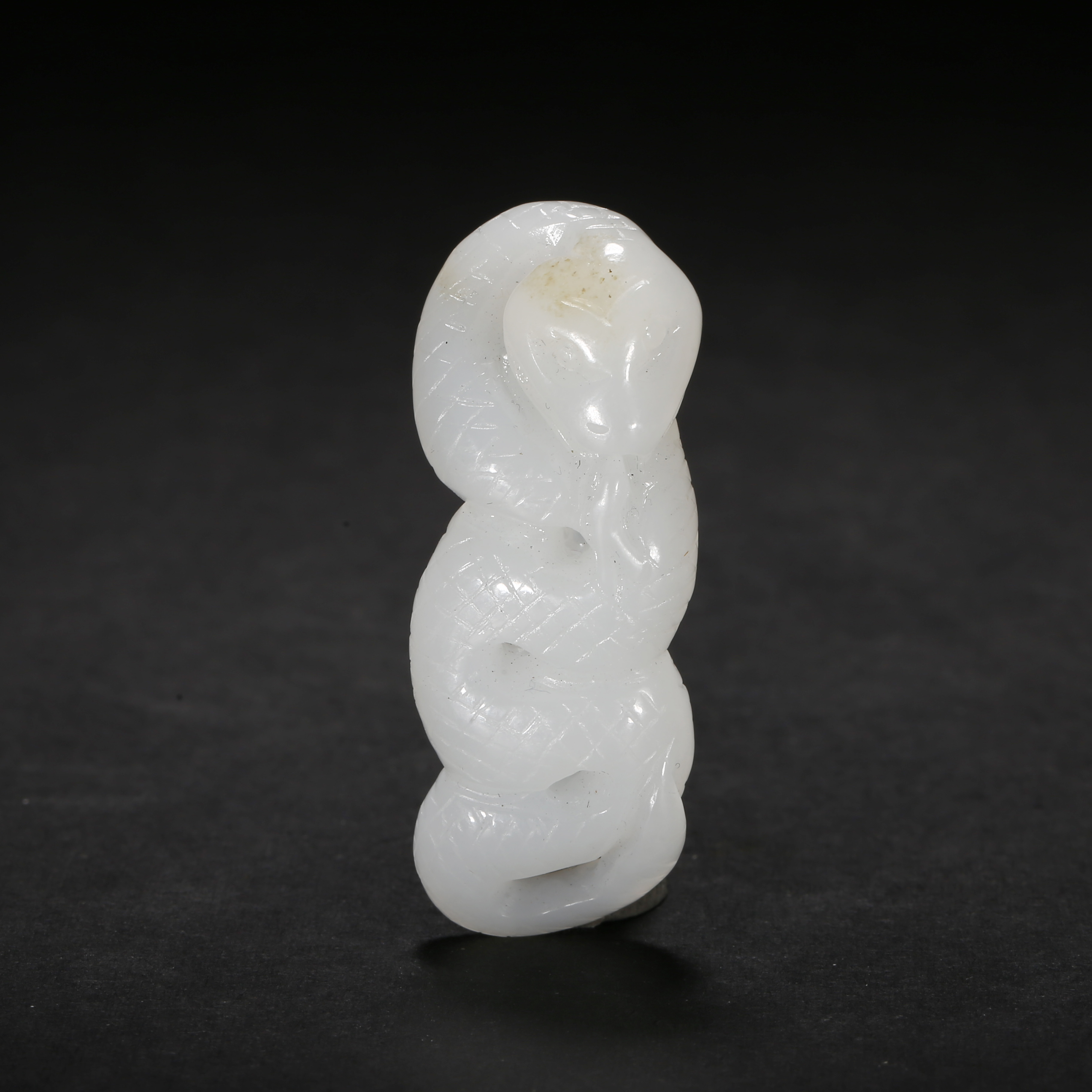 清代*白玉蛇佩/12LB5060/和田玉【北京文博】