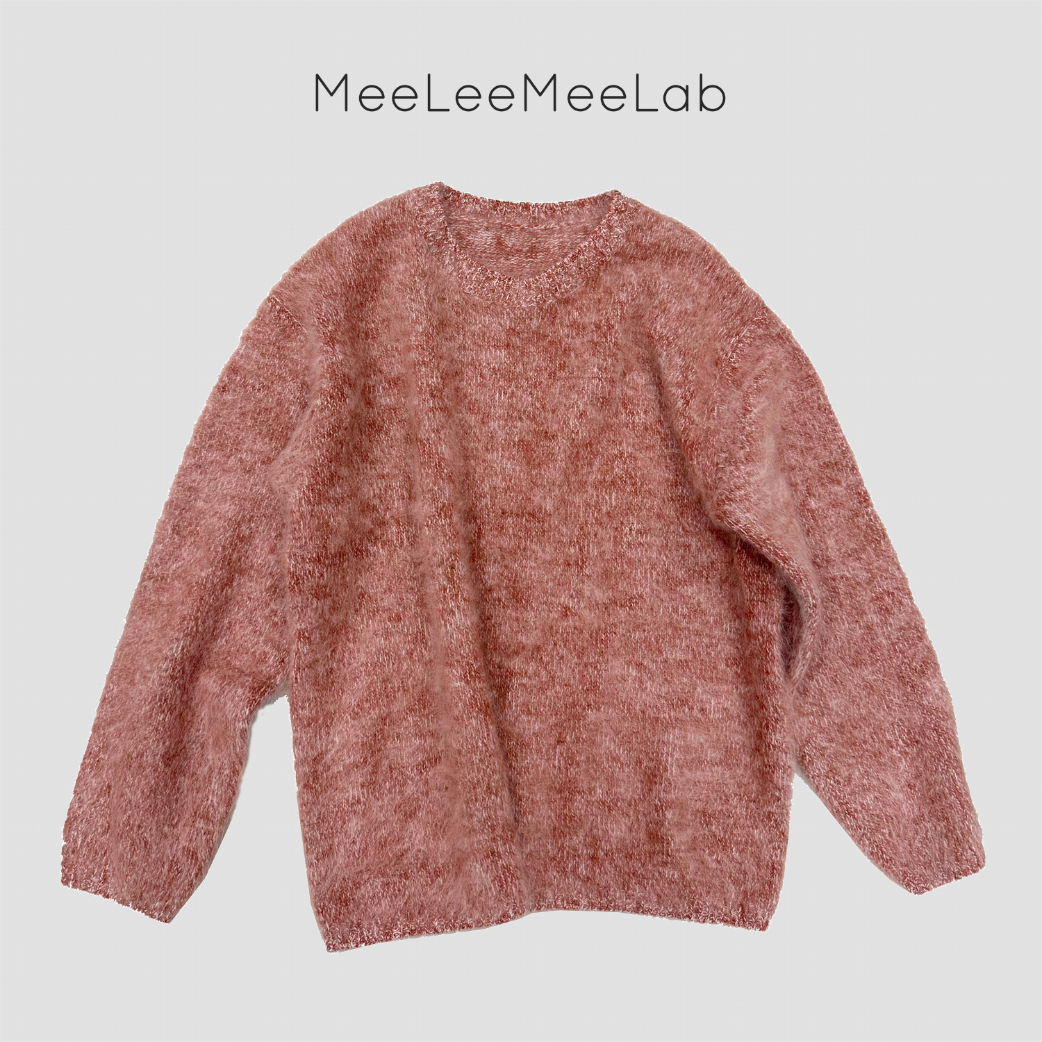 MeeLeeMeeLab绅士优雅绵羊毛花纱拉绒亲肤柔软宽松毛衫套头毛衣