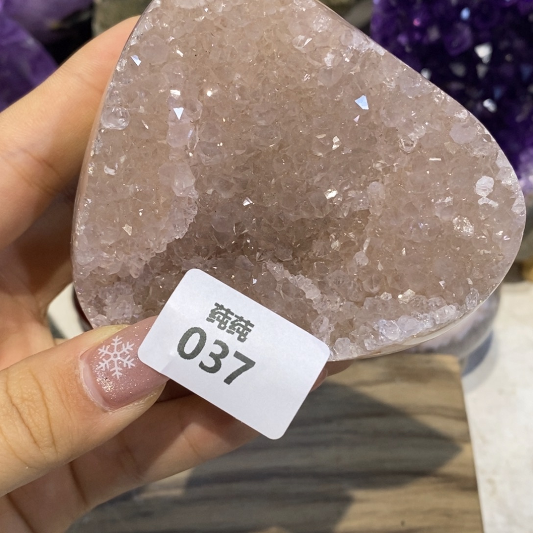 未镶嵌紫晶大型摆件（非配饰）粉色全抛平板