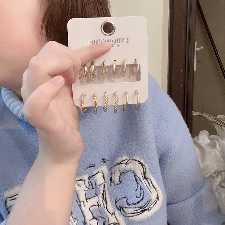 三醋酯纤维音符耳钉套组