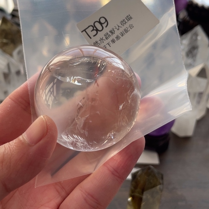水晶天然水晶球水晶柱未镶嵌O****1