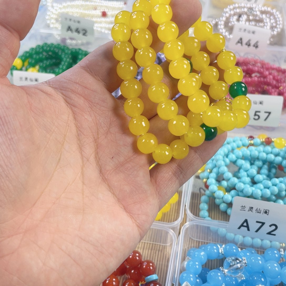 檀香紫檀（小叶紫檀）手串银S925镀金镶嵌