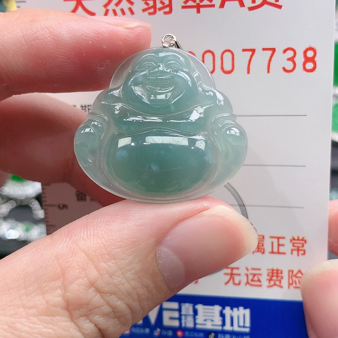 翡翠吊坠(不含链)银S925镶嵌
