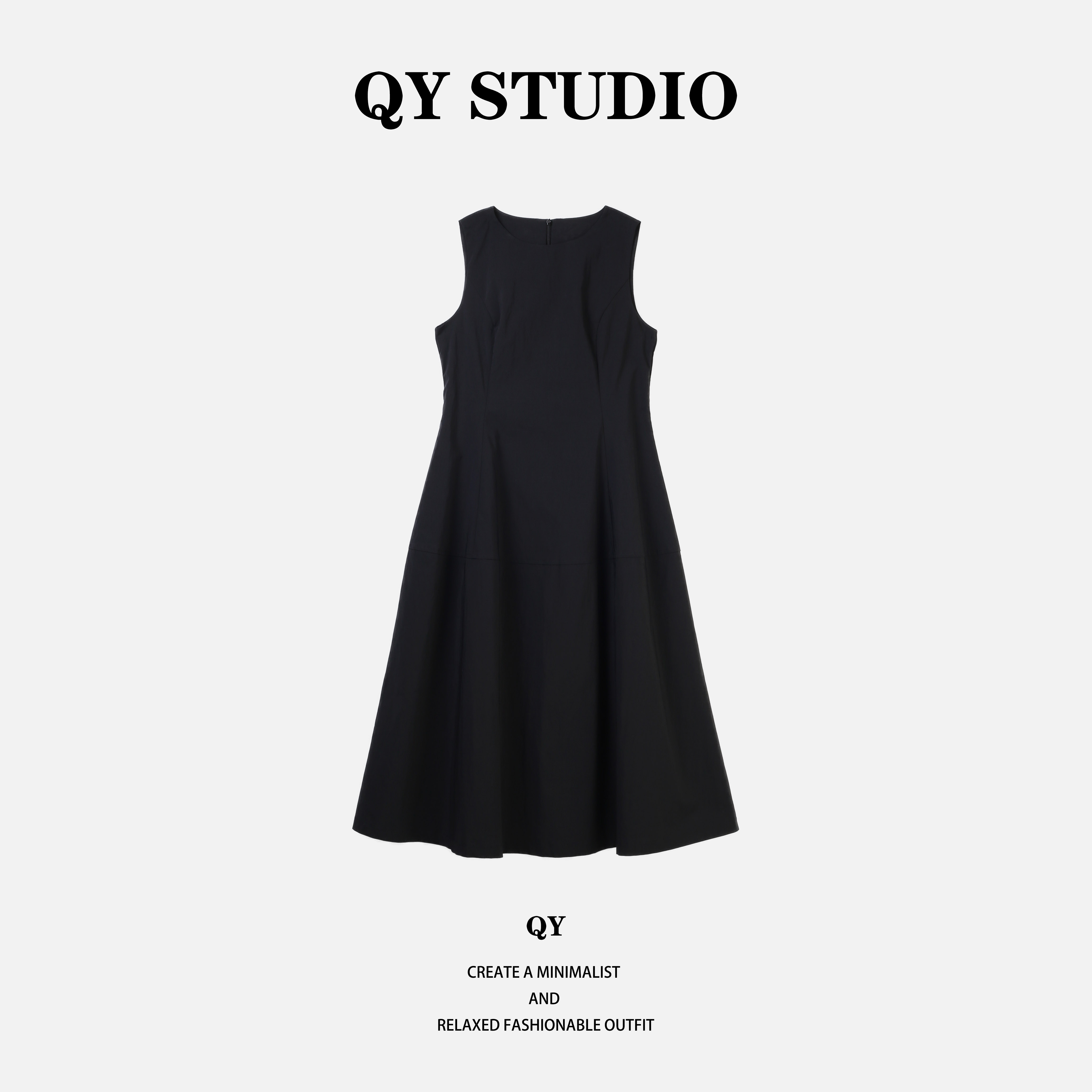 【千屹】无袖背心裙抹胸型中腰夏季连衣裙YA25219L002