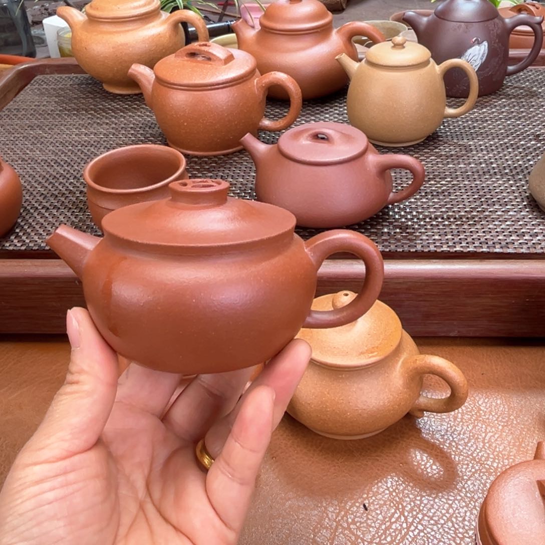 紫砂茶壶聚有财150cc宜兴