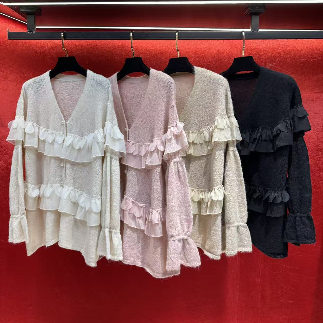 DanDancollectionstore【慵懒午后】设计师大码梦幻针织开衫女装410