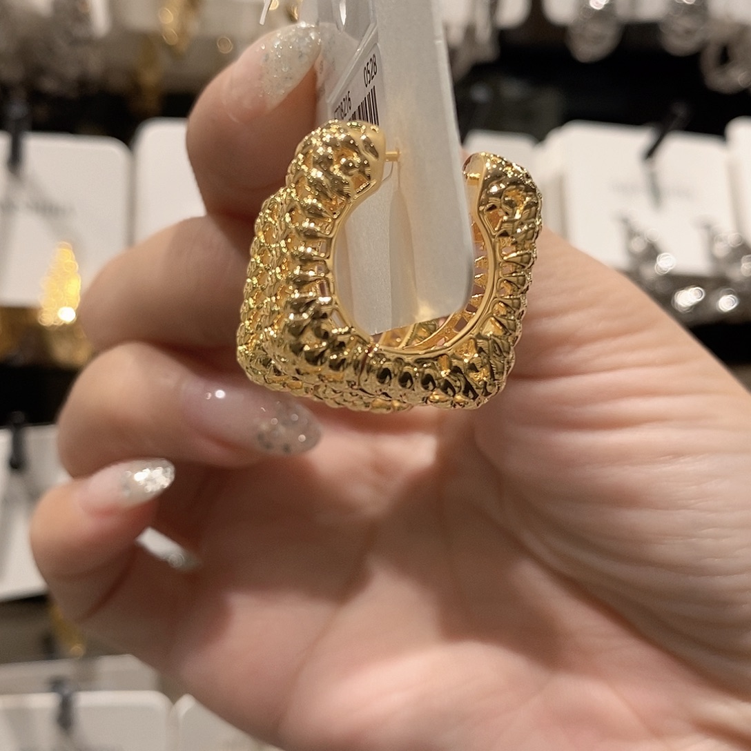 铜合金925银金色方形耳扣