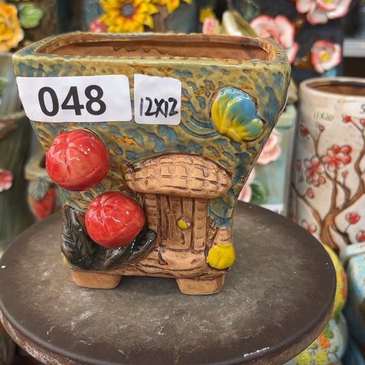 紫砂花盆粗陶材质多肉花盆