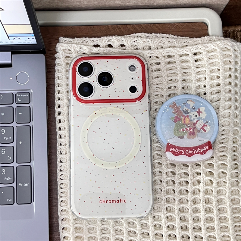 磁吸ins泼墨雪人企鹅摇摇乐适用16promax手机壳iPhone17苹果15/14