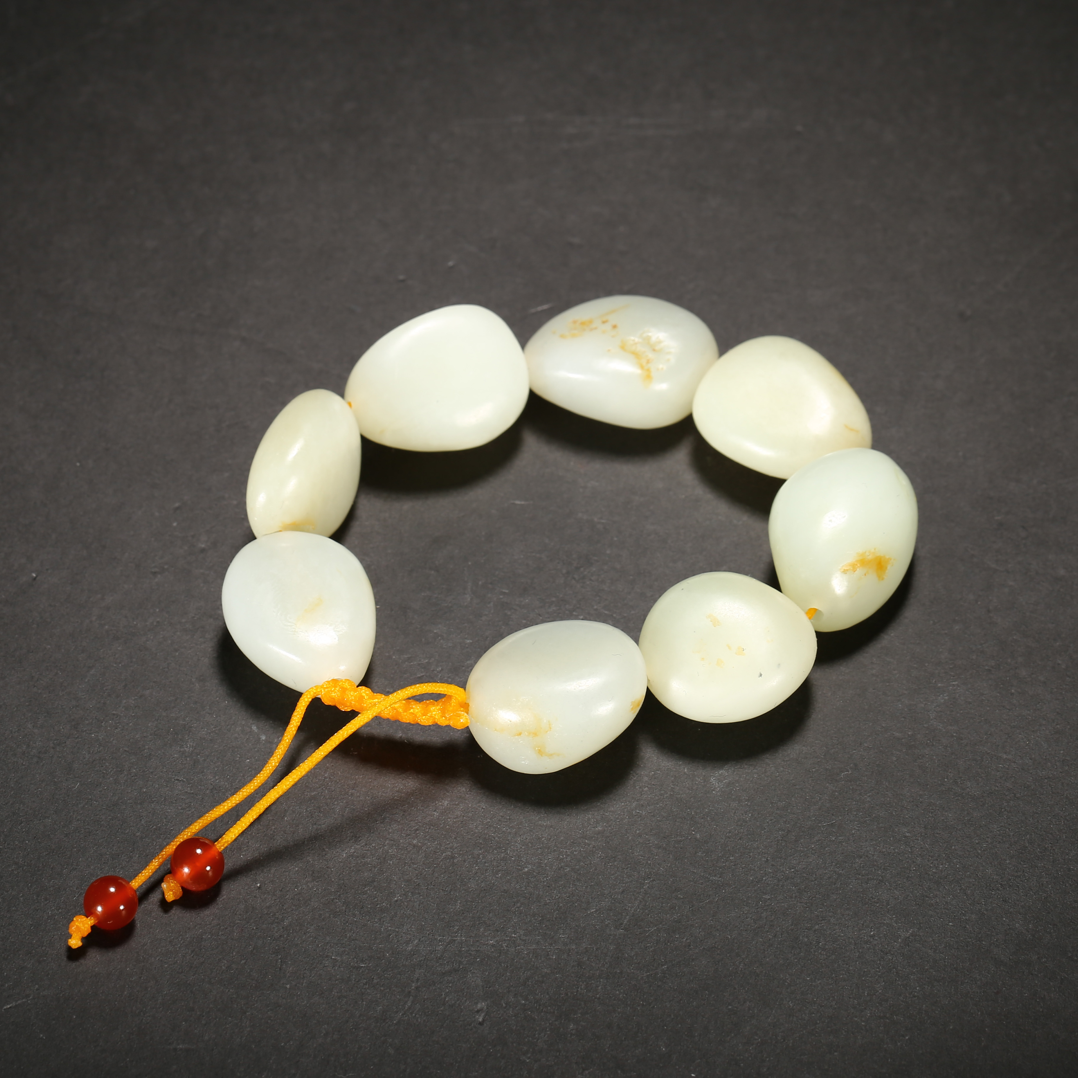 清代*白玉随形珠串饰/07LGR0848/和田玉【北京文博】