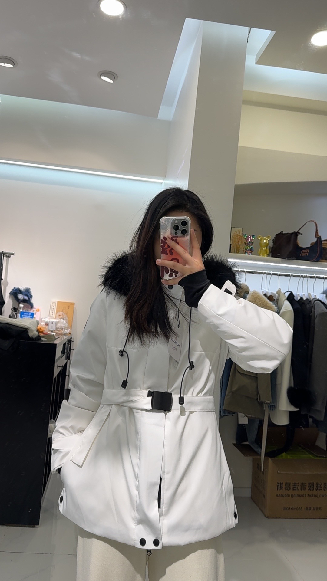 腰带款时尚大方洋气款羽绒服