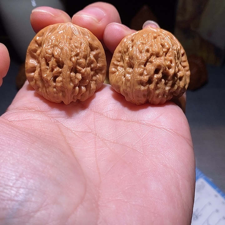 把件文玩核桃全品无修35尺平谷凹底