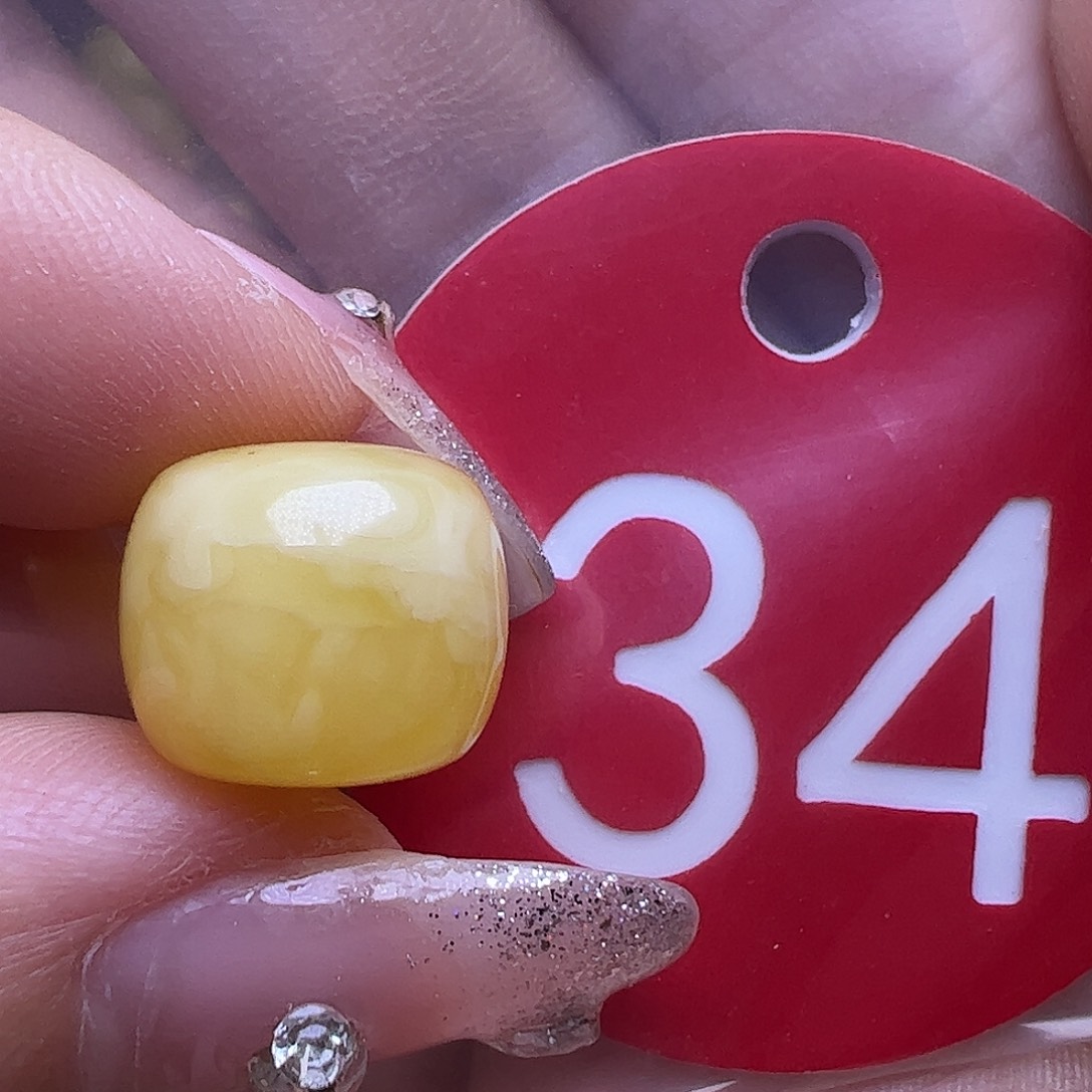 未镶嵌蜜蜡珠宝奇石微花粉12mm老型