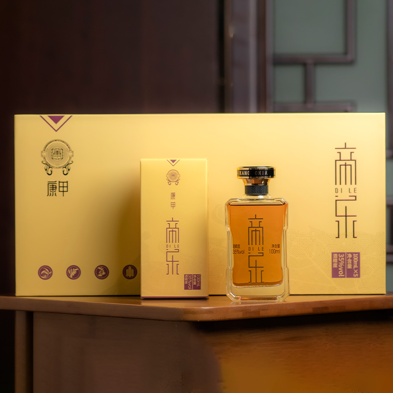 康甲帝乐酒礼盒精装100ml35度 5瓶装