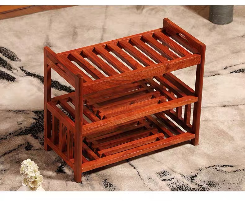 刺猬换鞋凳　（575×285×470）　国标红木　华而不俗复古换鞋凳