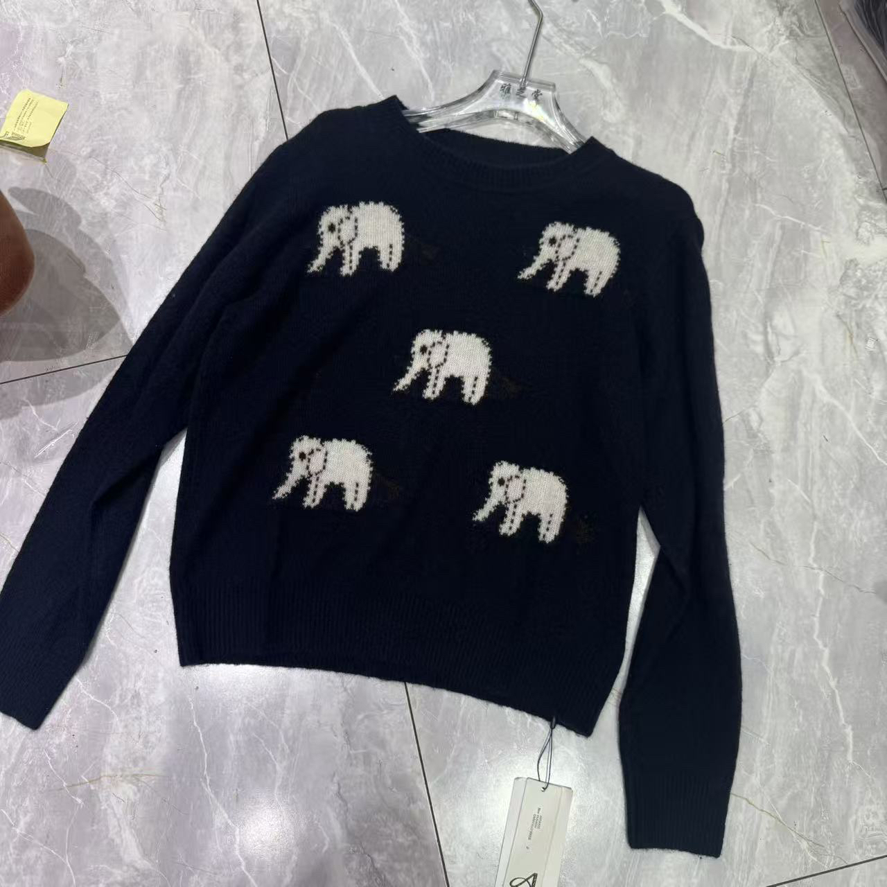 安燕姿65770 高品质面料冬款大码女装丝质羊绒毛衣