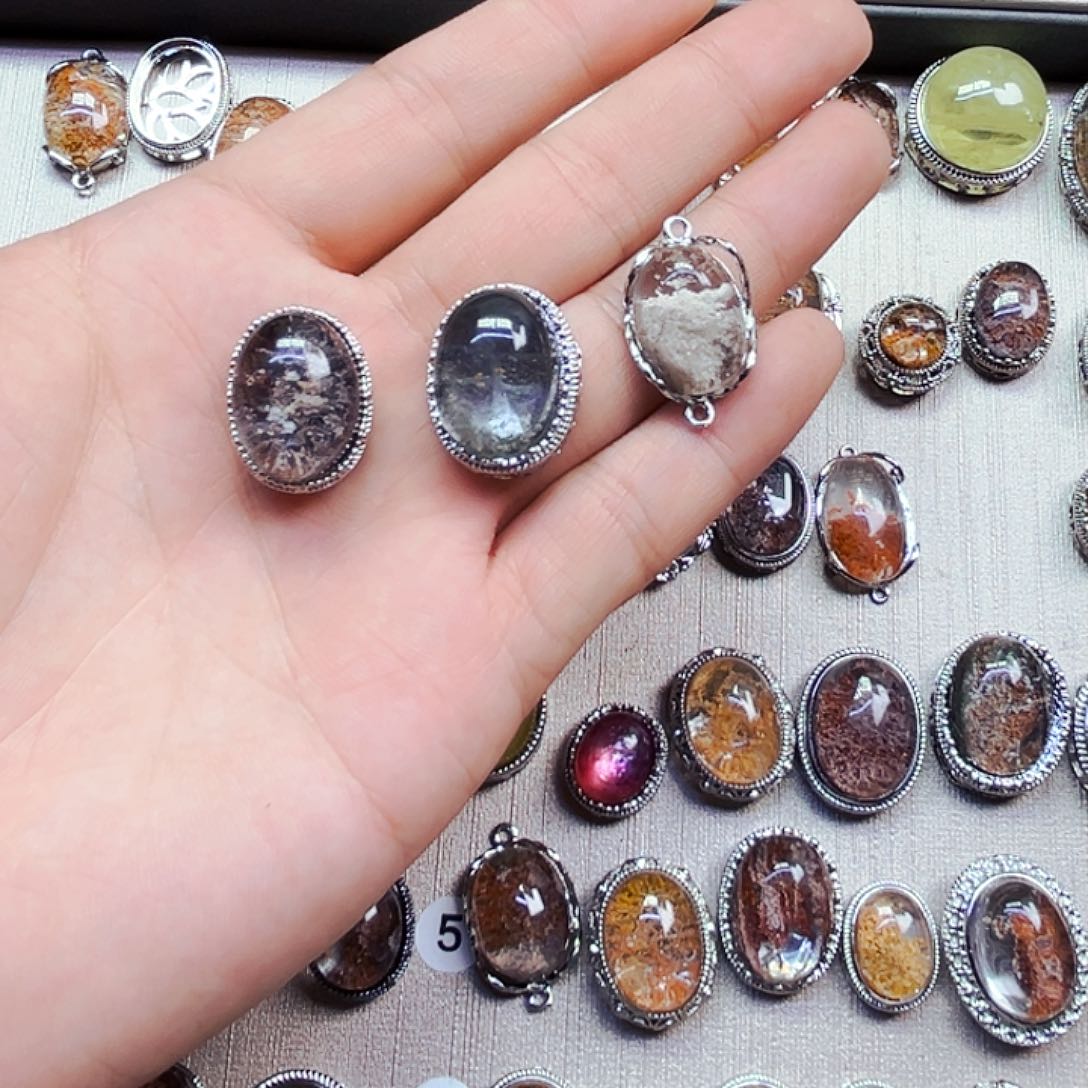 紫晶颈饰银S800镀金镶嵌西***子