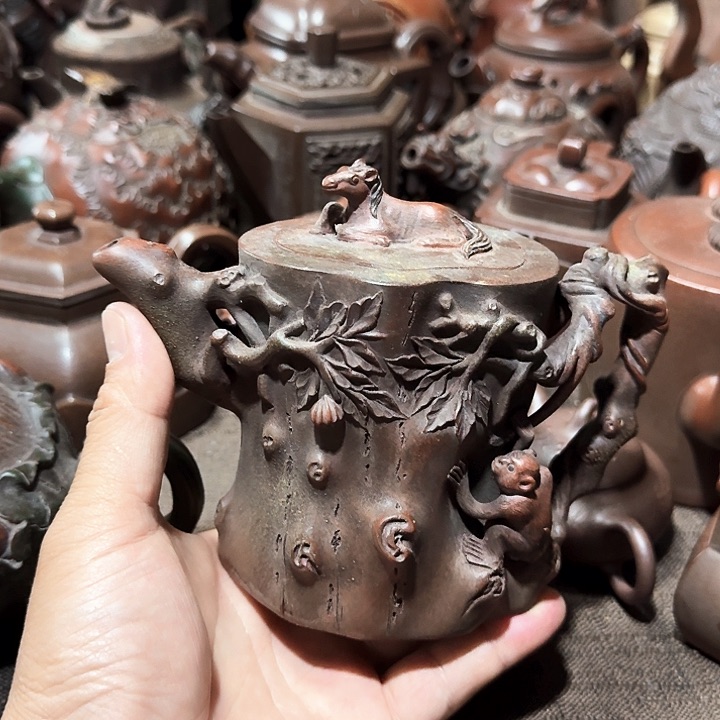 泥塑潺**水紫砂壶紫砂壶