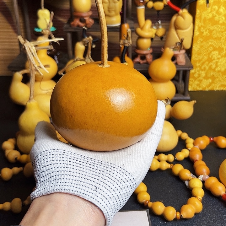 、***w葫芦颜柒文玩葫芦老皮磨盘苹果