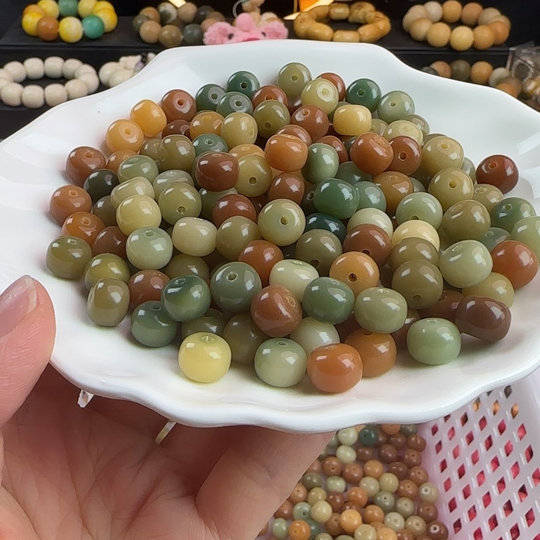 菩提根/象牙果手串微瑕卡10非料唐三彩桶100卡牌➕100备珠