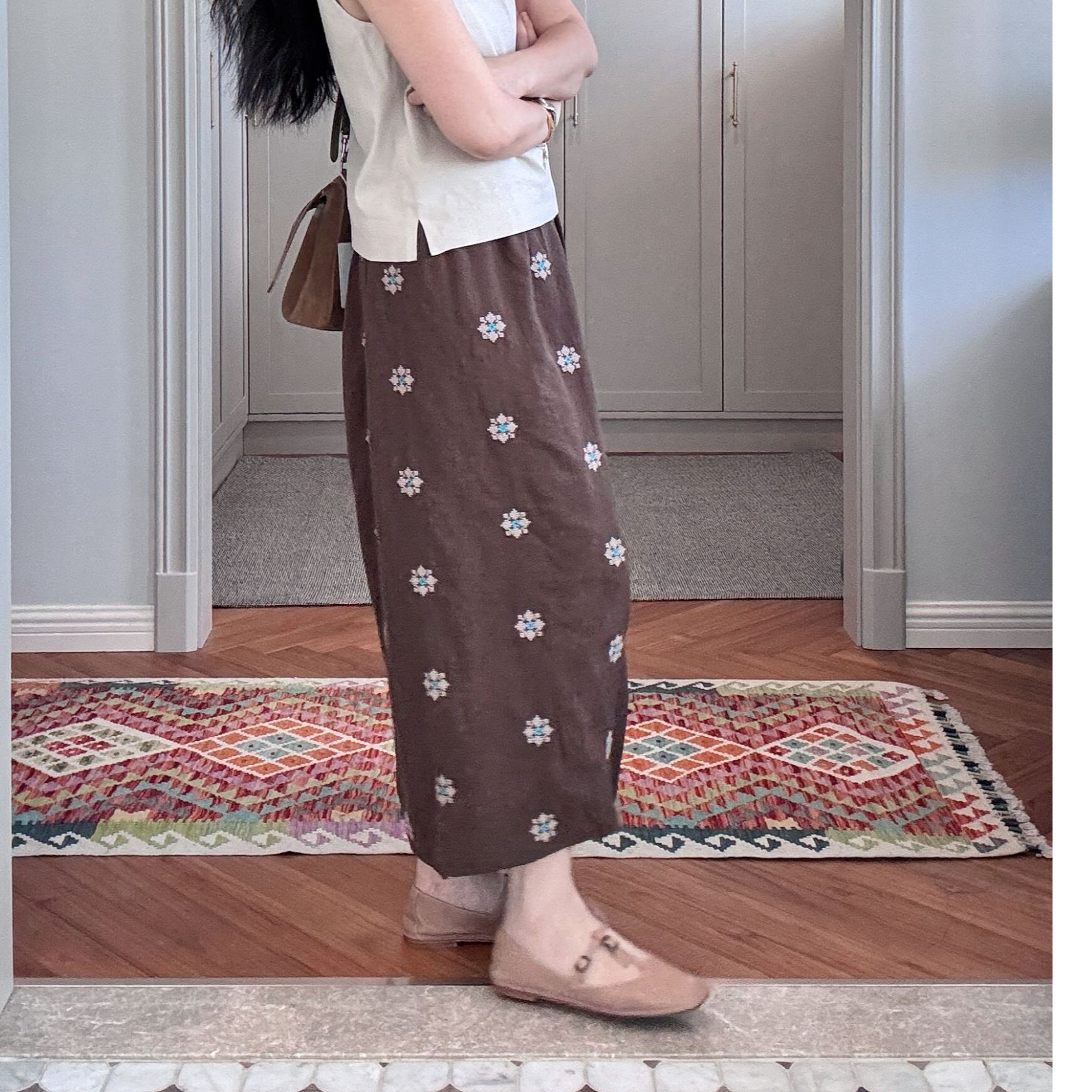 【安雅优选】“拿铁拉花”立体十字绣拉花咖色半裙