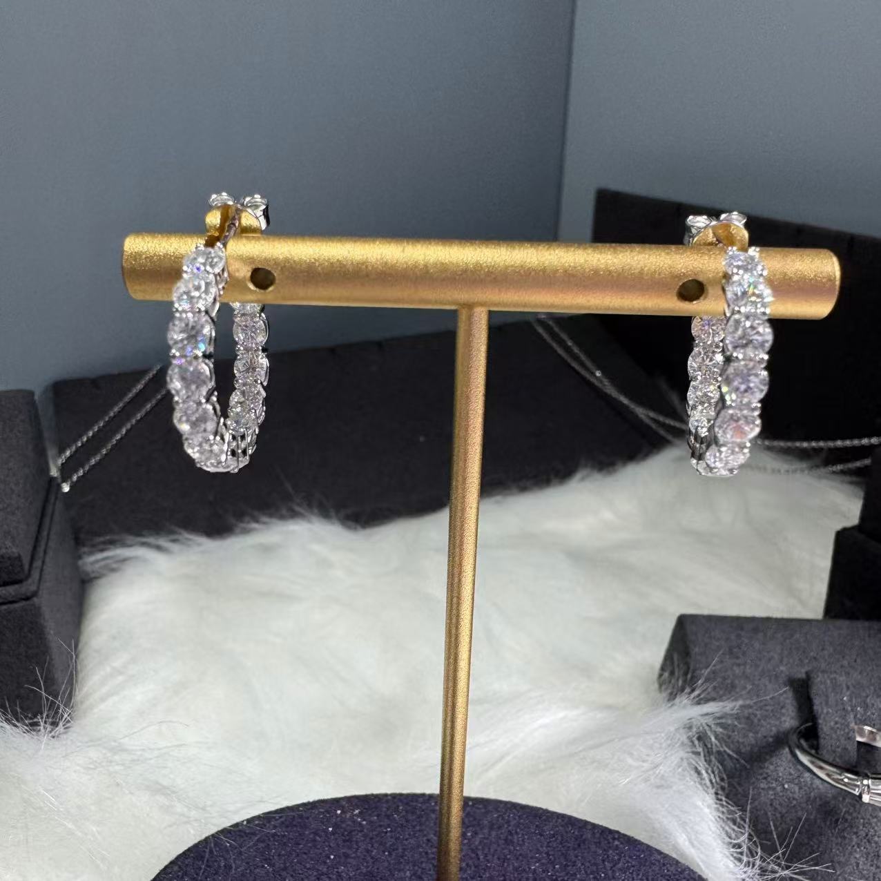 【不梵婚戒】带包装 满天星耳圈耳扣.A