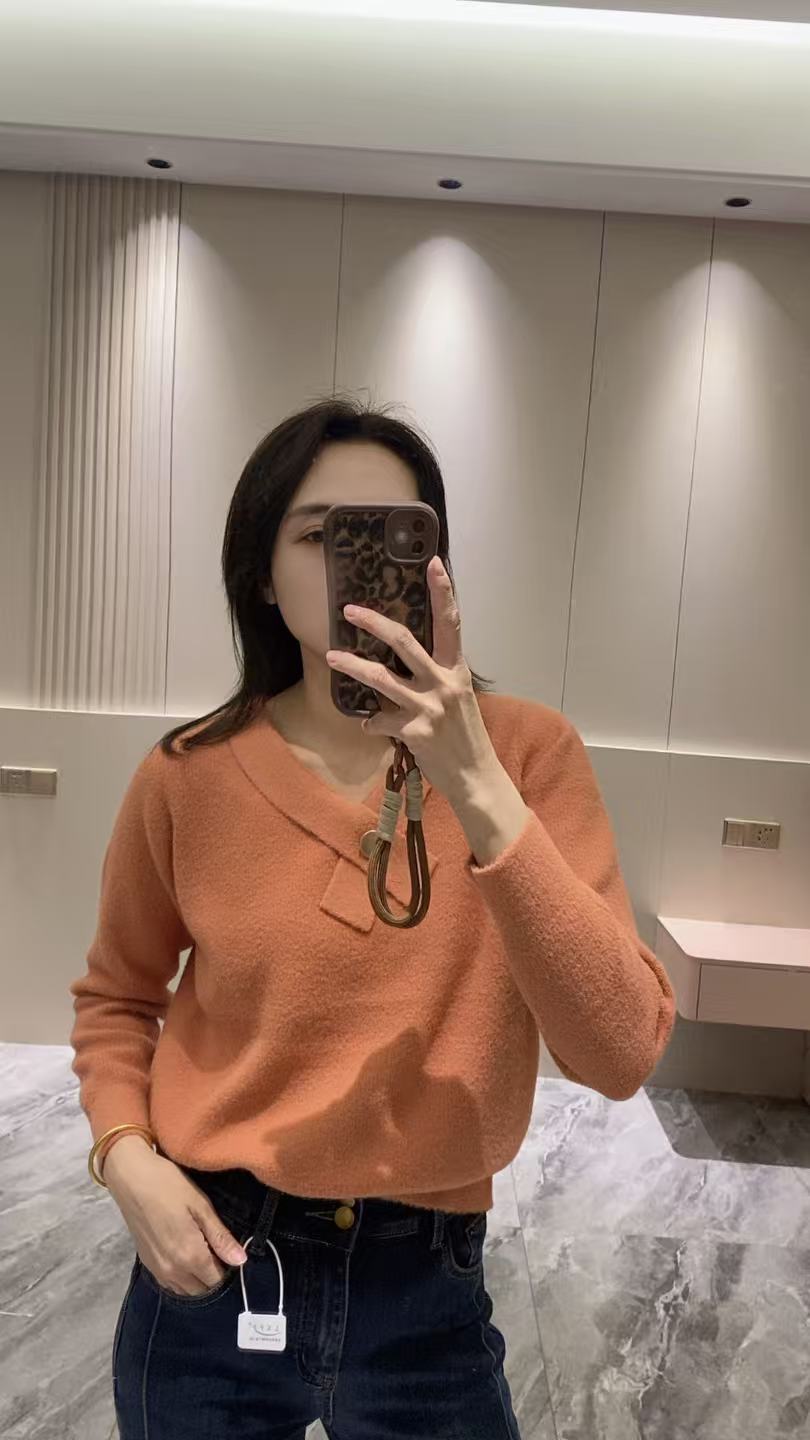 【娜姐家】995时尚减龄韩国绒扣子毛衣