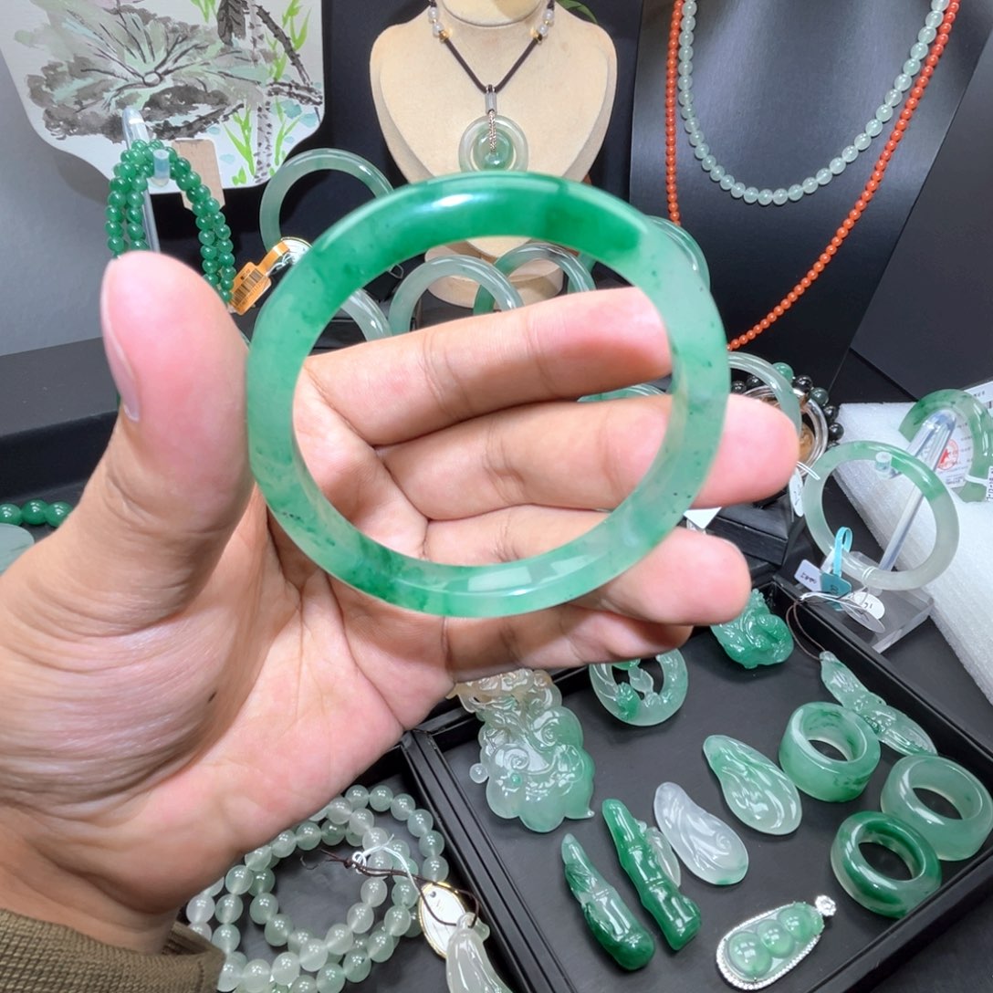 合金手镯石英质玉（非洲翠）