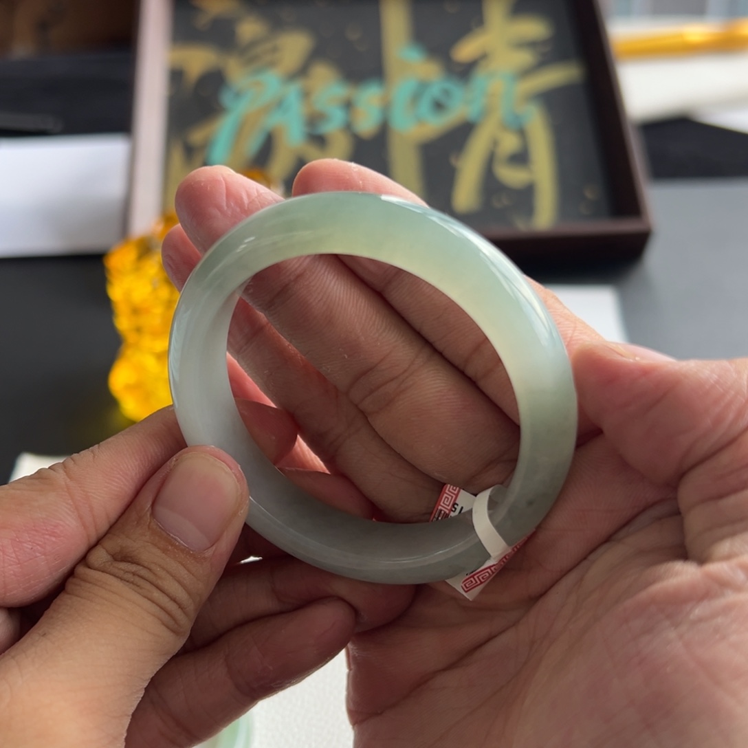 翡翠未镶嵌手镯31号强推53