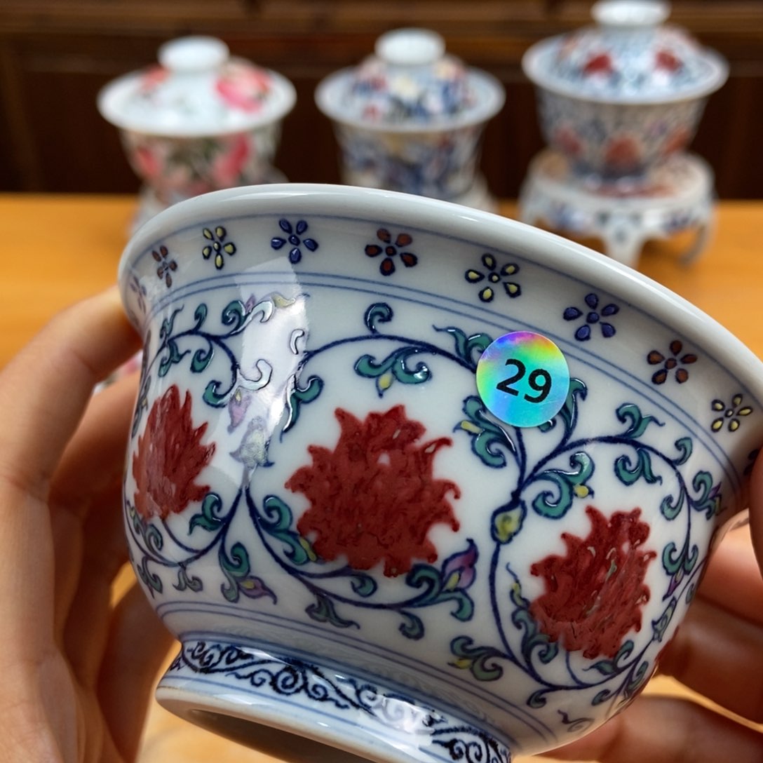 手绘现代茶具非古董