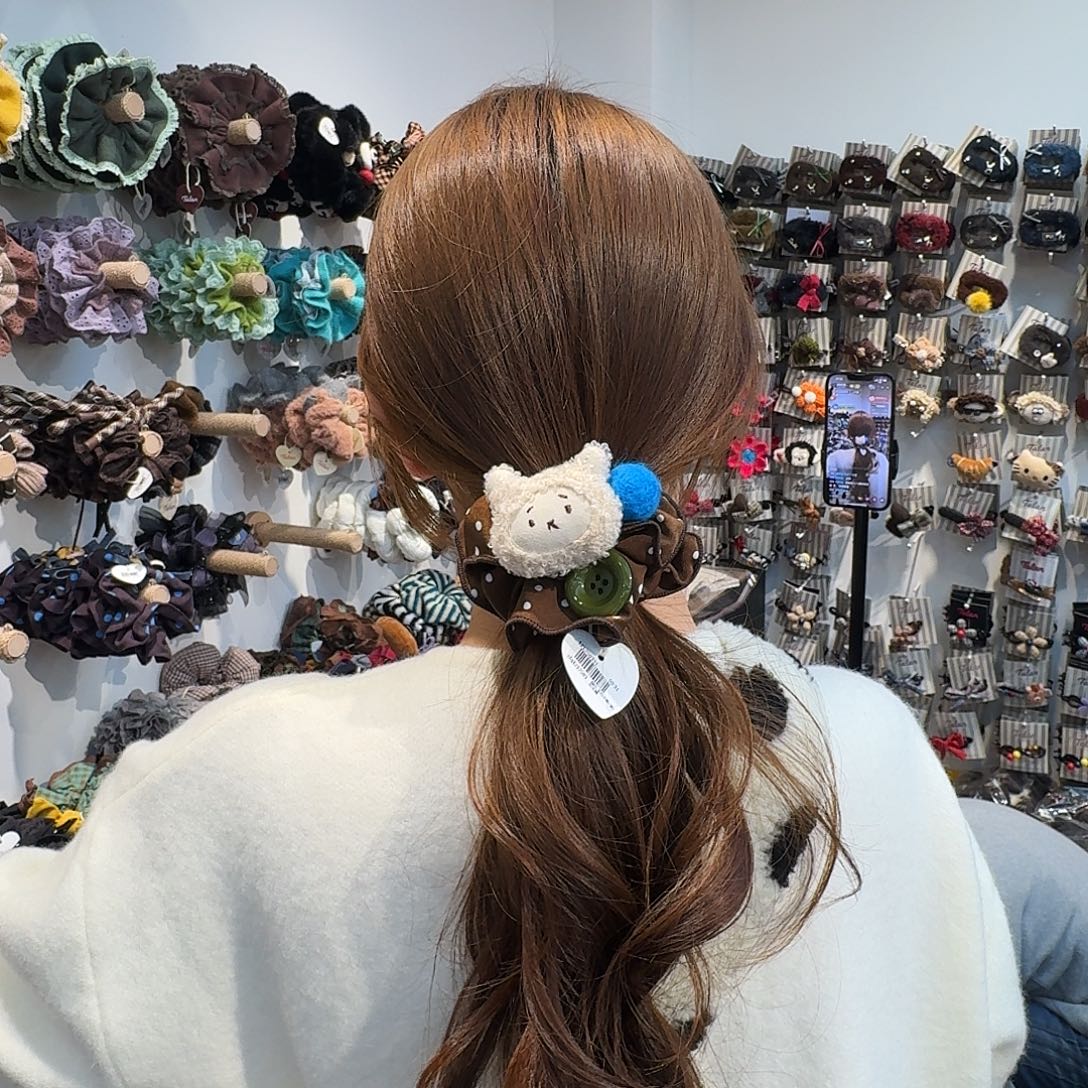 布艺非金属新款小熊发绳