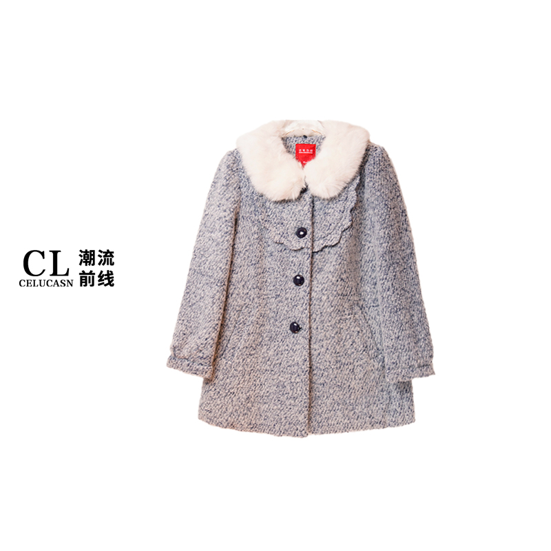L4VBN0692#冬季洋气时尚毛呢大衣加厚外套女