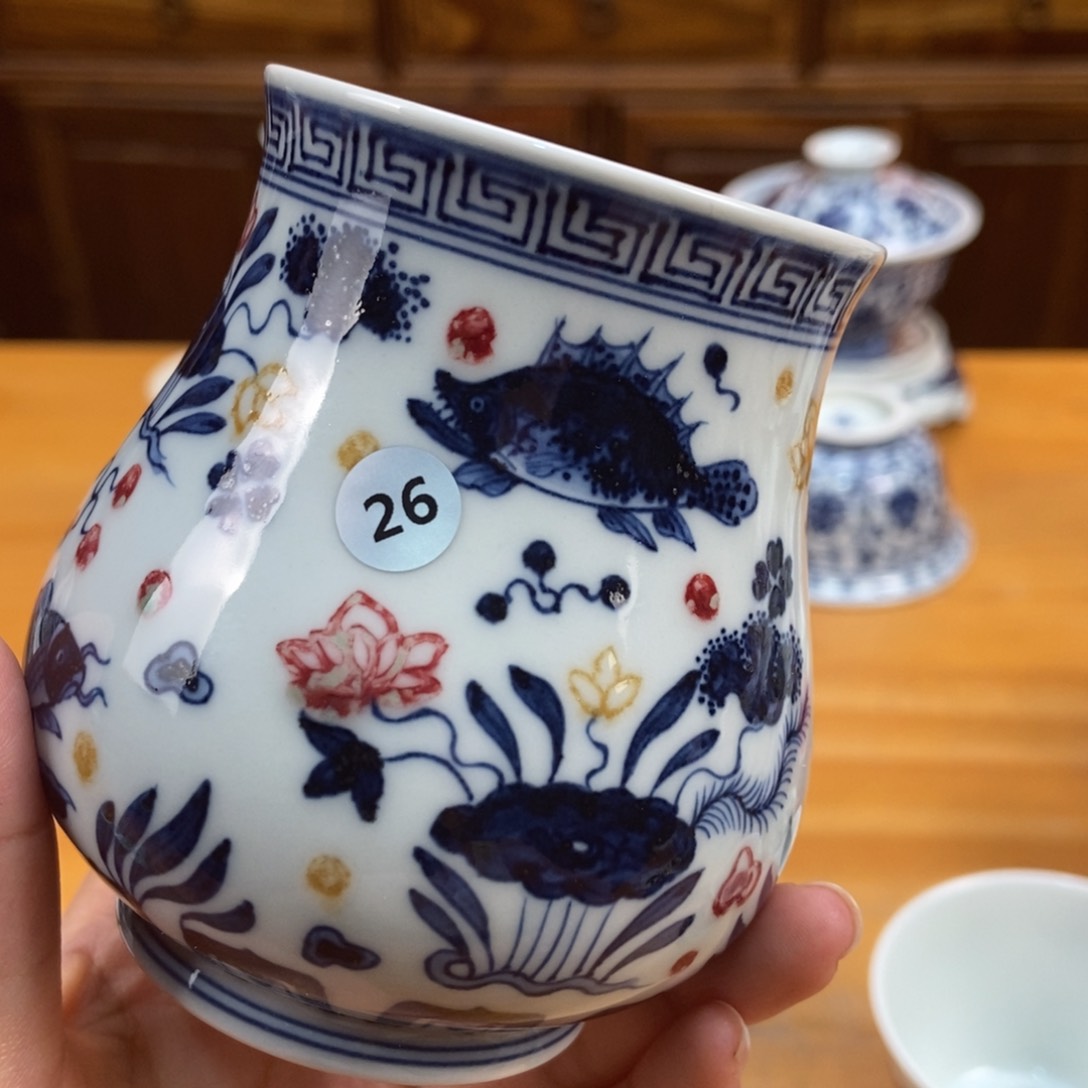 景德镇手绘现代茶具，非古董