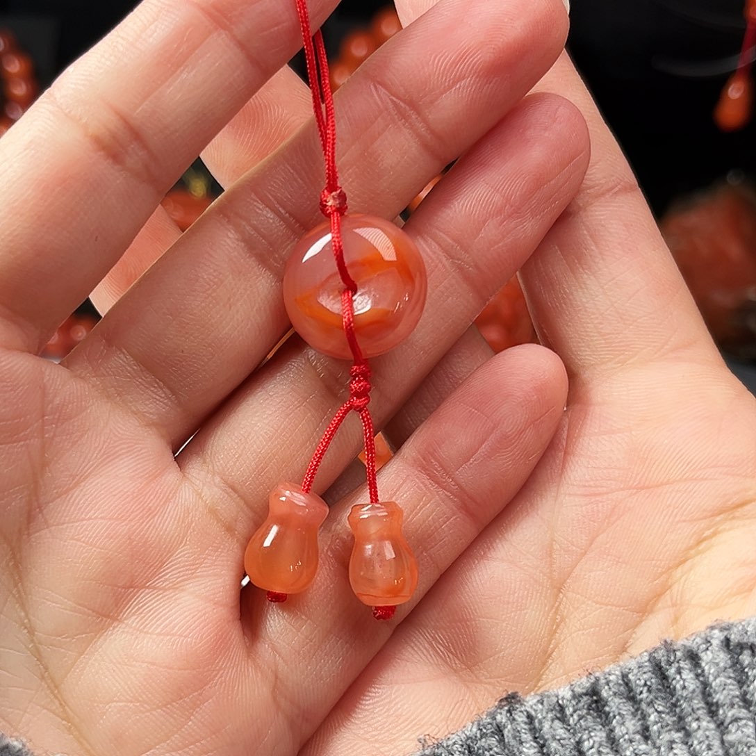 南红玛瑙珠宝奇石未镶嵌平安扣