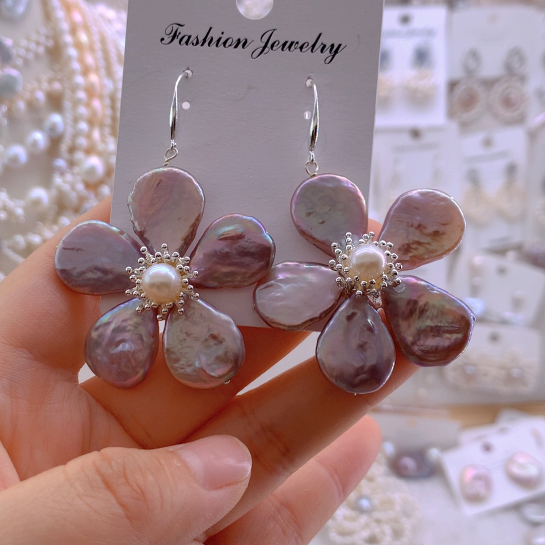 未镶嵌淡水珍珠耳环