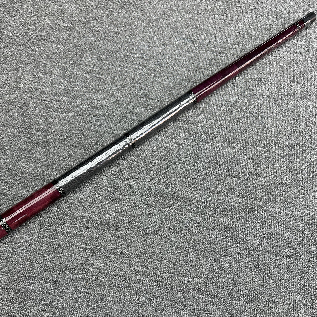 福杆紫芯木两段式素面高阶版中式八球九球追分分体二分之一大头杆